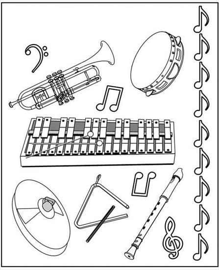 instrumenty, nuty - instrumenty, muzyka - kolorowanka2 14.jpg