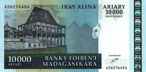 Wzory banknotów - polecam dla kolekcjonerów - Madagaskar - ariar.JPG