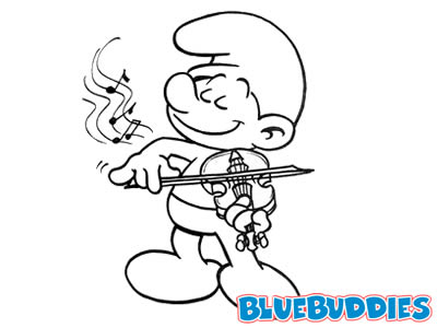 kolorowanki dla dzieci - Smurfs_Picture_Violin_Smurf.jpg