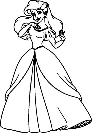 księżniczki disney - Księżniczki Disneya Ariel - kolorowanka 21.gif