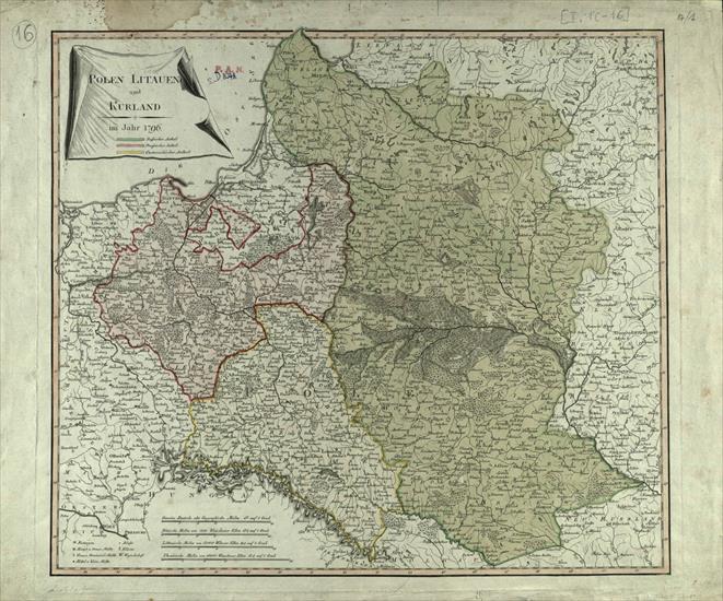 Mapy Polski - STARE - Polen Litauen und Kurland im Jahr 1796.jpg