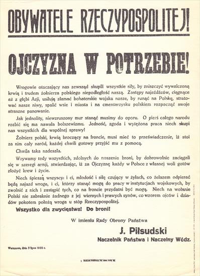 Dodatki - Odezwa Piłsudskiego Ojczyzna w potrzebie 1920.jpg